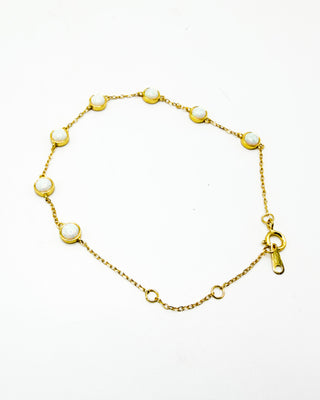 Opal Charm Stacking Bracelet