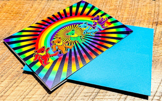 Grateful Dead Rainbow Bears Greeting Card