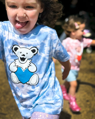 Grateful Dead Heart Bear Tie-Dye Toddler T