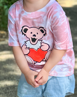 Grateful Dead Heart Bear Tie-Dye Toddler T