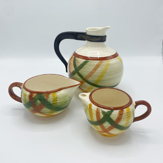 Vintage 1950s Vernonware Homespun Serving Set