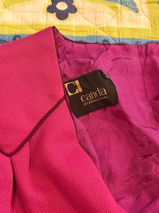 Vintage 1960s 1970s Magenta Pink Hippie Mini Dress