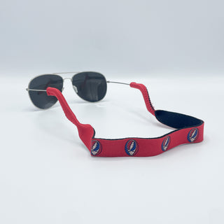 Vintage Grateful Dead Croakies Red Stealie Sunglasses Holder Strap