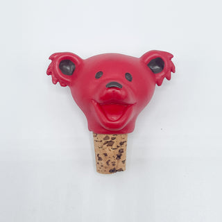 Grateful Dead Red Dancing Bear Head Bottle Stopper