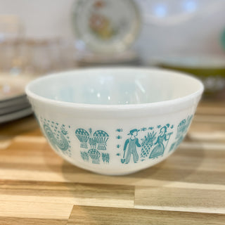 Vintage Pyrex 1960s Butterprint Turquoise Rooster Mixing Bowl 403