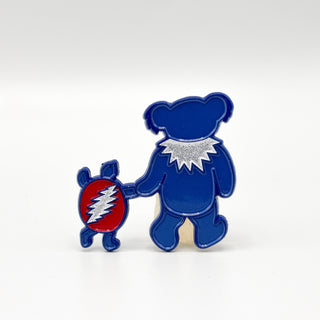 Grateful Dead Blue Terrapin & Bear Enamel Pin