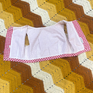 Vintage 1960s Abercrombie & Fitch Red Plaid Women's Beach Crop Top