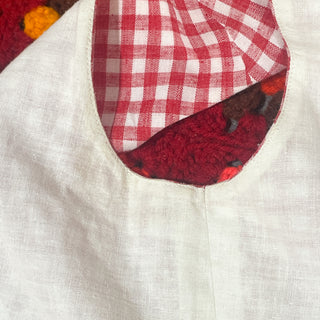 Vintage 1960s Abercrombie & Fitch Red Plaid Women's Beach Crop Top