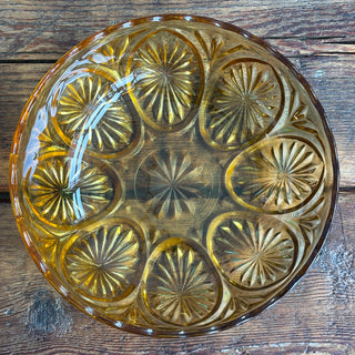 Vintage MCM Anchor Hocking Amber Glass Bowls