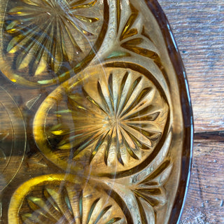 Vintage MCM Anchor Hocking Amber Glass Bowls