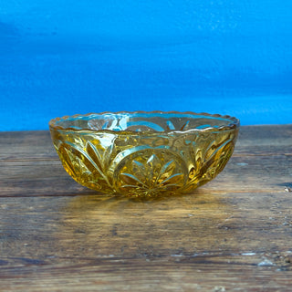 Vintage MCM Anchor Hocking Amber Glass Bowls