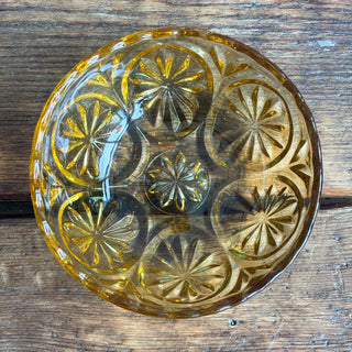Vintage MCM Anchor Hocking Amber Glass Bowls