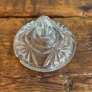 Vintage 1960s Anchor Hocking Glass Star of David Dish with Lid