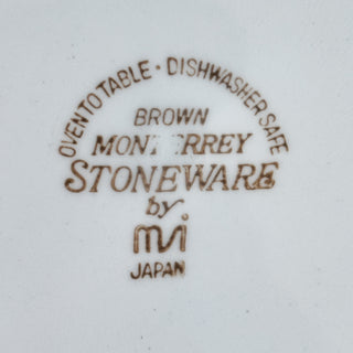 Vintage 1970s Monterrey Stoneware Dinner Plates Made in Japan