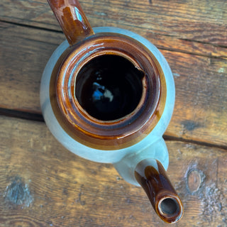 Vintage 1970's Brown Ceramic Coffee Pot