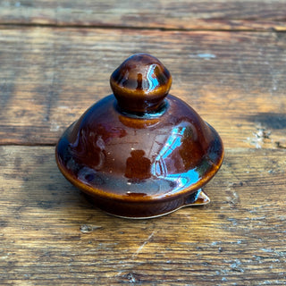 Vintage 1970's Brown Ceramic Coffee Pot