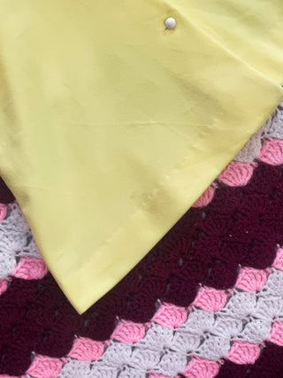 Vintage 1970s Yellow Mod Peter Pan Collar Dress