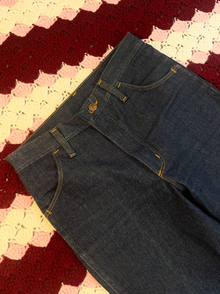 Vintage 1970s Rustler Straight Dark Denim Jeans
