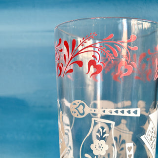 Vintage MCM Hazel Atlas Kitchen Aids Tall Drinking Glasses