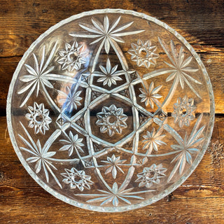 Vintage MCM Anchor Hocking Star of David Prescut Glass Bowls