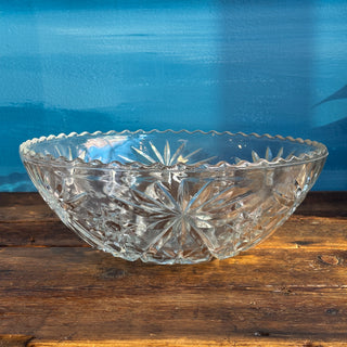 Vintage MCM Anchor Hocking Star of David Prescut Glass Bowls