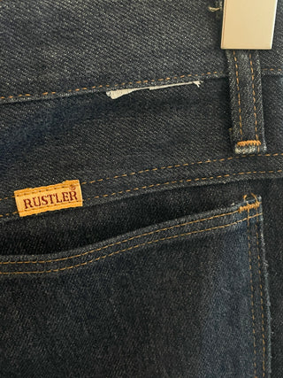 Vintage 1970s Rustler Straight Dark Denim Jeans