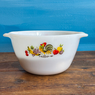Vintage MCM 1950s Fire King Chanticleer Rooster Mixing Bowl Set