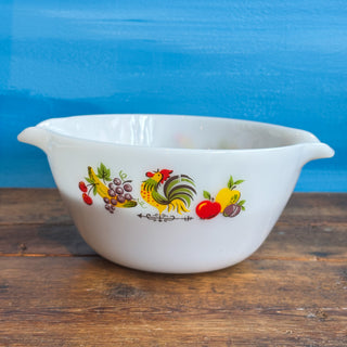 Vintage MCM 1950s Fire King Chanticleer Rooster Mixing Bowl Set