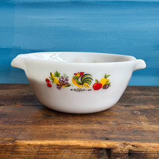 Vintage MCM 1950s Fire King Chanticleer Rooster Mixing Bowl Set
