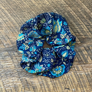 Hippie Bohemian Silk Floral Scrunchies