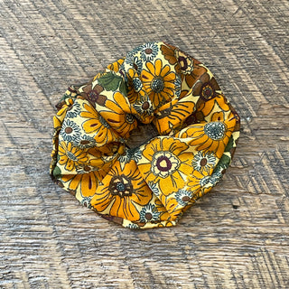 Hippie Bohemian Silk Floral Scrunchies