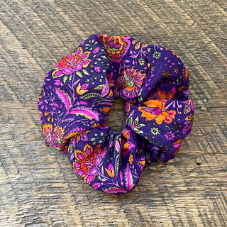 Hippie Bohemian Silk Floral Scrunchies