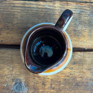Vintage 1970's Brown Ceramic Creamer