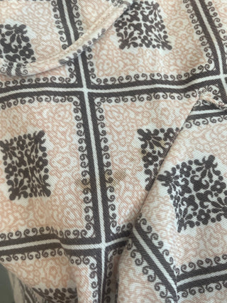 Vintage 1970s Patterned Petter Pan Collar Dress with Shorts