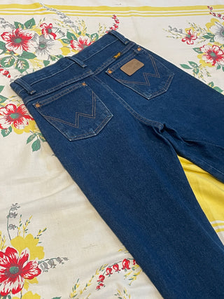 Vintage Women's Wrangler Straight Cowboy Fit Blue Jeans