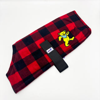 Grateful Dead Buffalo Plaid Fleece Dog Coat