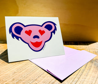 Grateful Dead Love Bear Greeting Card