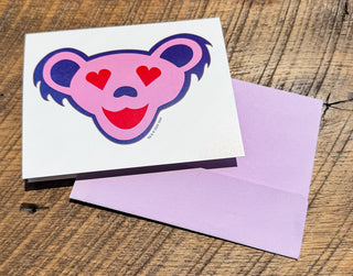 Grateful Dead Love Bear Greeting Card
