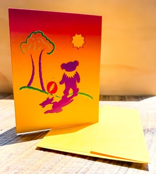 Grateful Dead Terrapin & Bear Greeting Card