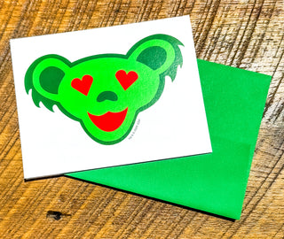 Grateful Dead Love Bear Greeting Card