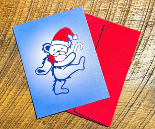 Grateful Dead Big Santa Bear Greeting Card