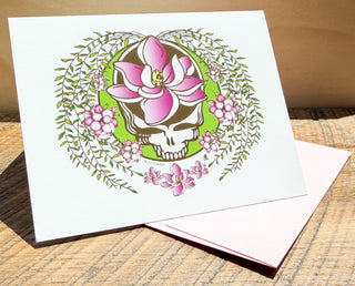 Grateful Dead Sugar Magnolia Stealie Greeting Card