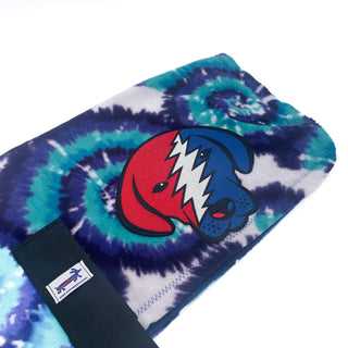 Grateful Dead Blue Tie Dye Fleece Dog Coat