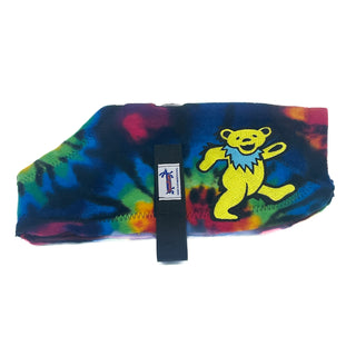 Grateful Dead Dancing Bear Tie Dye Fleece Dog Coat