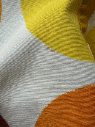 Vintage 1960s Yellow & Orange Circles Women's Button Up