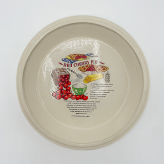 Vintage 1980's Cherry Pie Ceramic Covered Dish