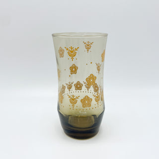 Vintage 1970's Butterfly Gold Tumbler Glasses