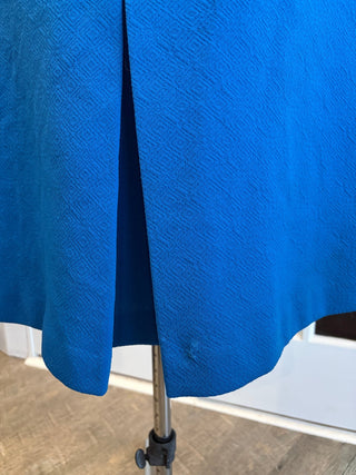 Vintage 1960s 1970s Blue Mod Short Sleeve Dress