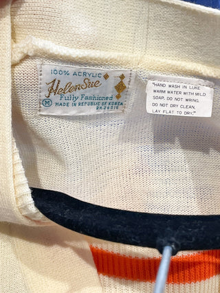Vintage 1960s 1970s DEADSTOCK Orange Stripes Top