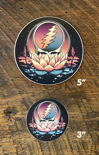 Grateful Dead Small Lotus Steal Your Face Sticker